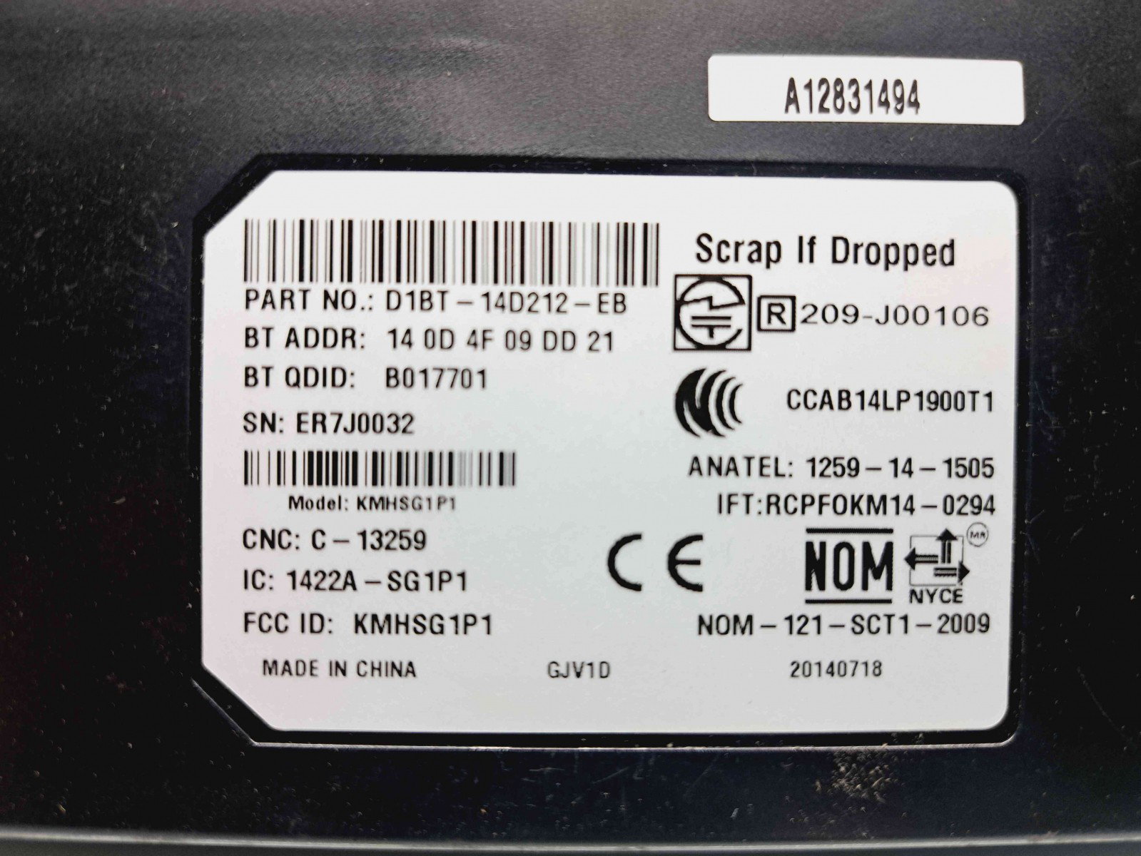 Modul bluetooth Ford Focus 3 [Fabr 2010-2018] D1BT-14D212-EB - imagine 2