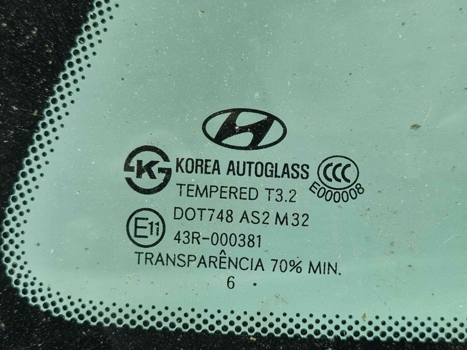 Geam fix usa dreapta spate Hyundai Santa Fe 2 (CM) [Fabr 2005-2012] OEM - imagine 2