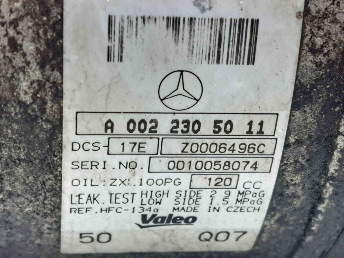 Compresor clima Mercedes Clasa C (W204) [Fabr 2007-2014] A0022305011 2.2 CDI 651911  