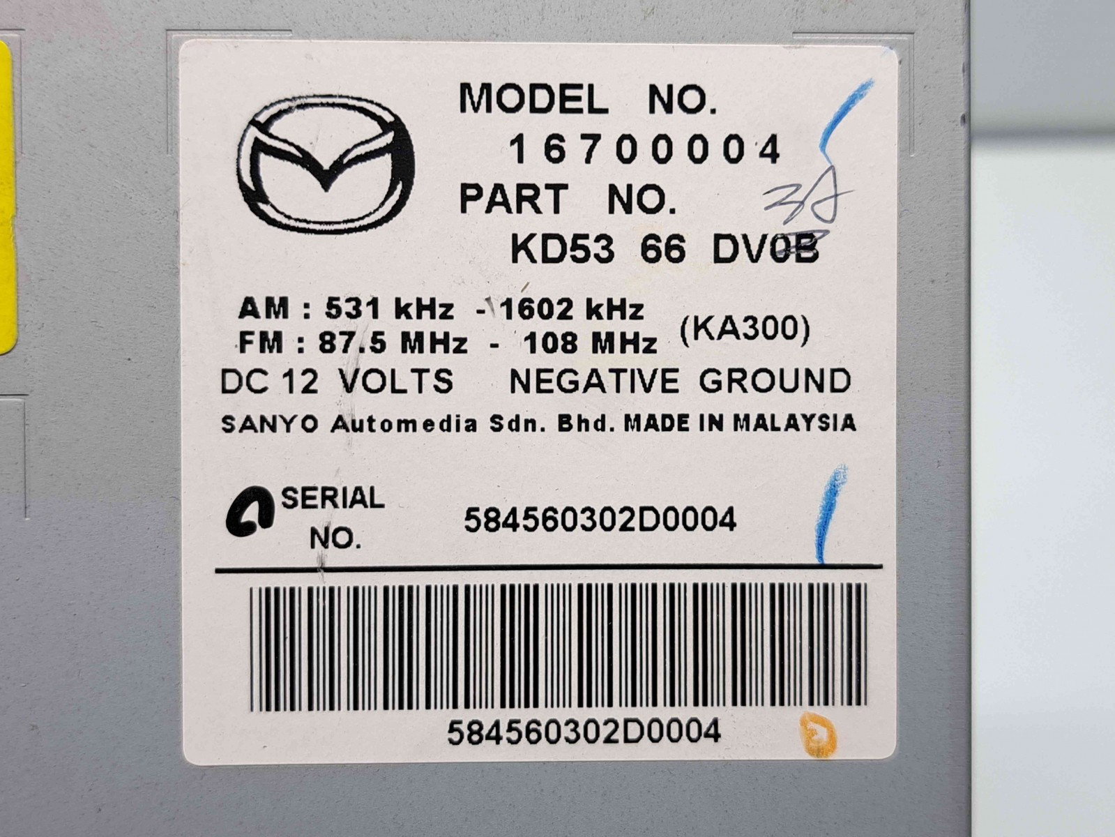 Radio CD cu navigatie MAZDA CX-5 (KE) [Fabr 2011-2016] KD5366DV0B - imagine 2