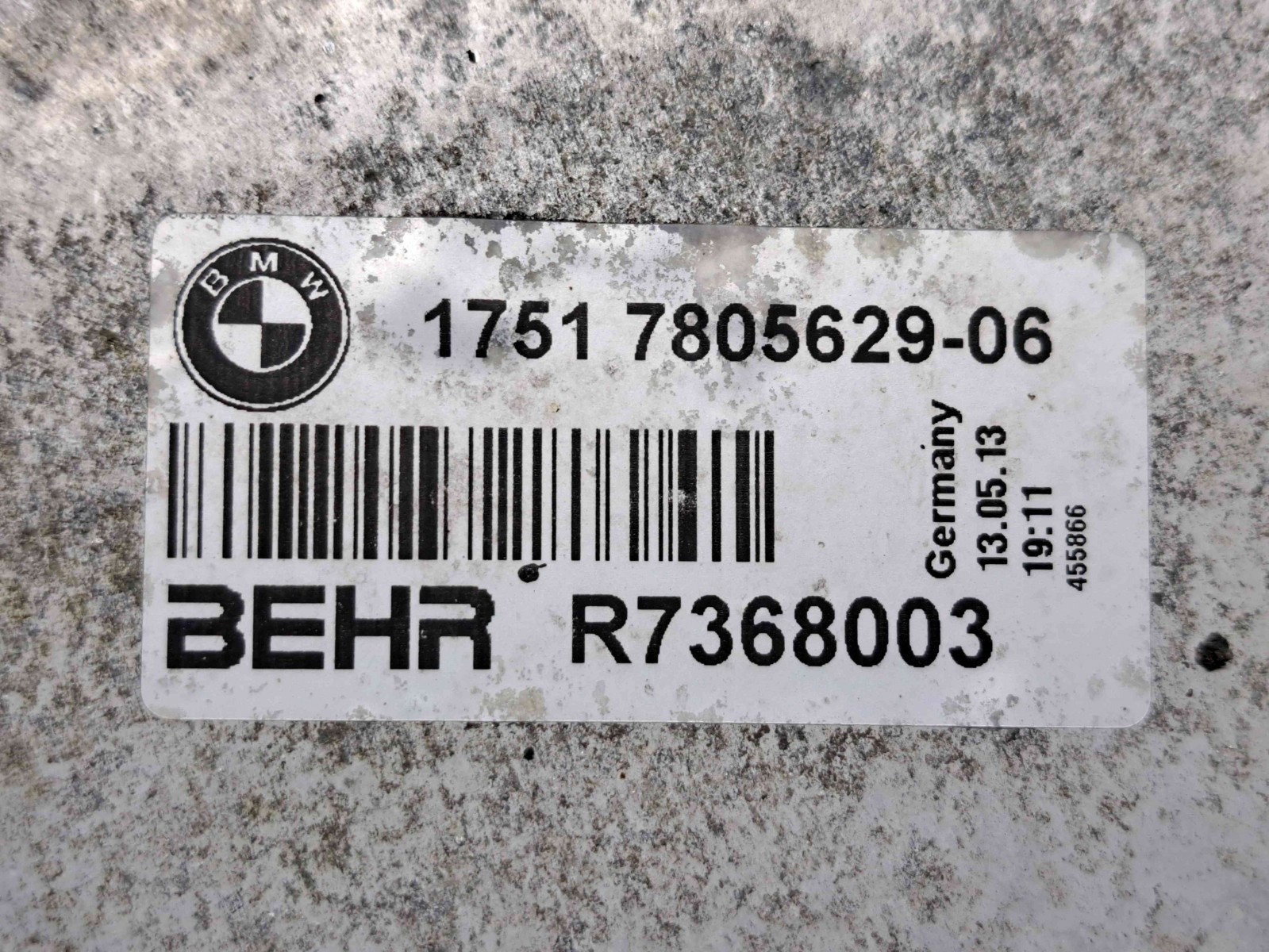 Radiator intercooler Bmw 5 Touring (F11) [Fabr 2011-2016] 7805629 3.0 N57T 190KW / 258CP 3.0 N57T 190KW / 258CP - imagine 2