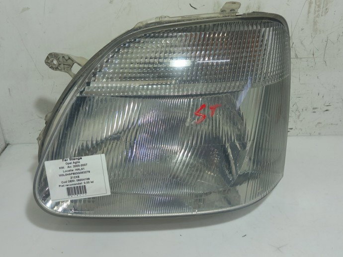 Far stanga Opel Agila 1.2 09204189 2000-2007