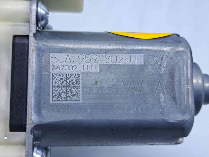 Motoras geam dreapta fata Skoda Rapid (NH3) [Fabr 2012-2019] 5JA959802H