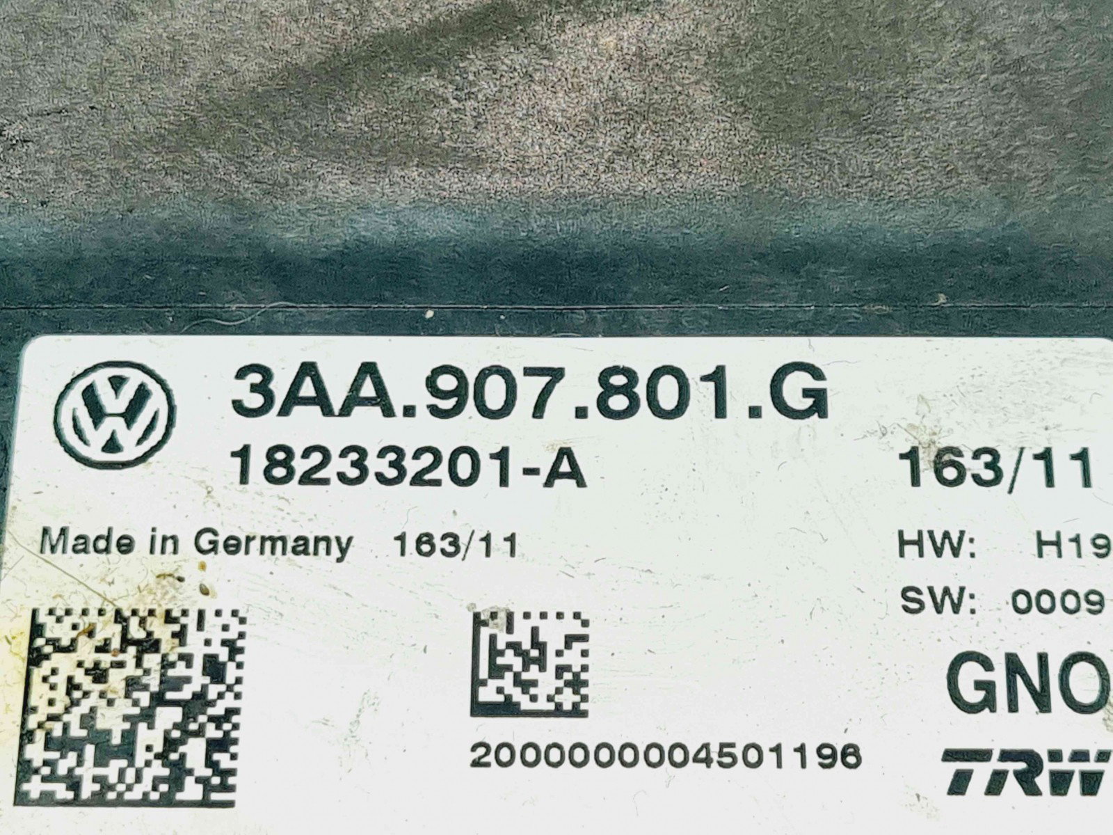 Calculator frana de mana Volkswagen Passat B7 (362) [Fabr 2010-2014] 3AA907801G 2.0 TDI CFFB 103KW / 140CP - imagine 2