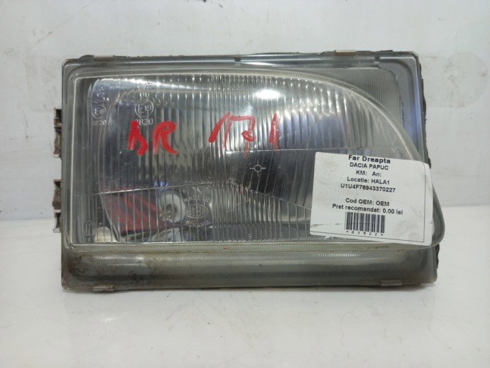 Far dreapta Dacia Papuc 1.9 D OEM 1981-2006