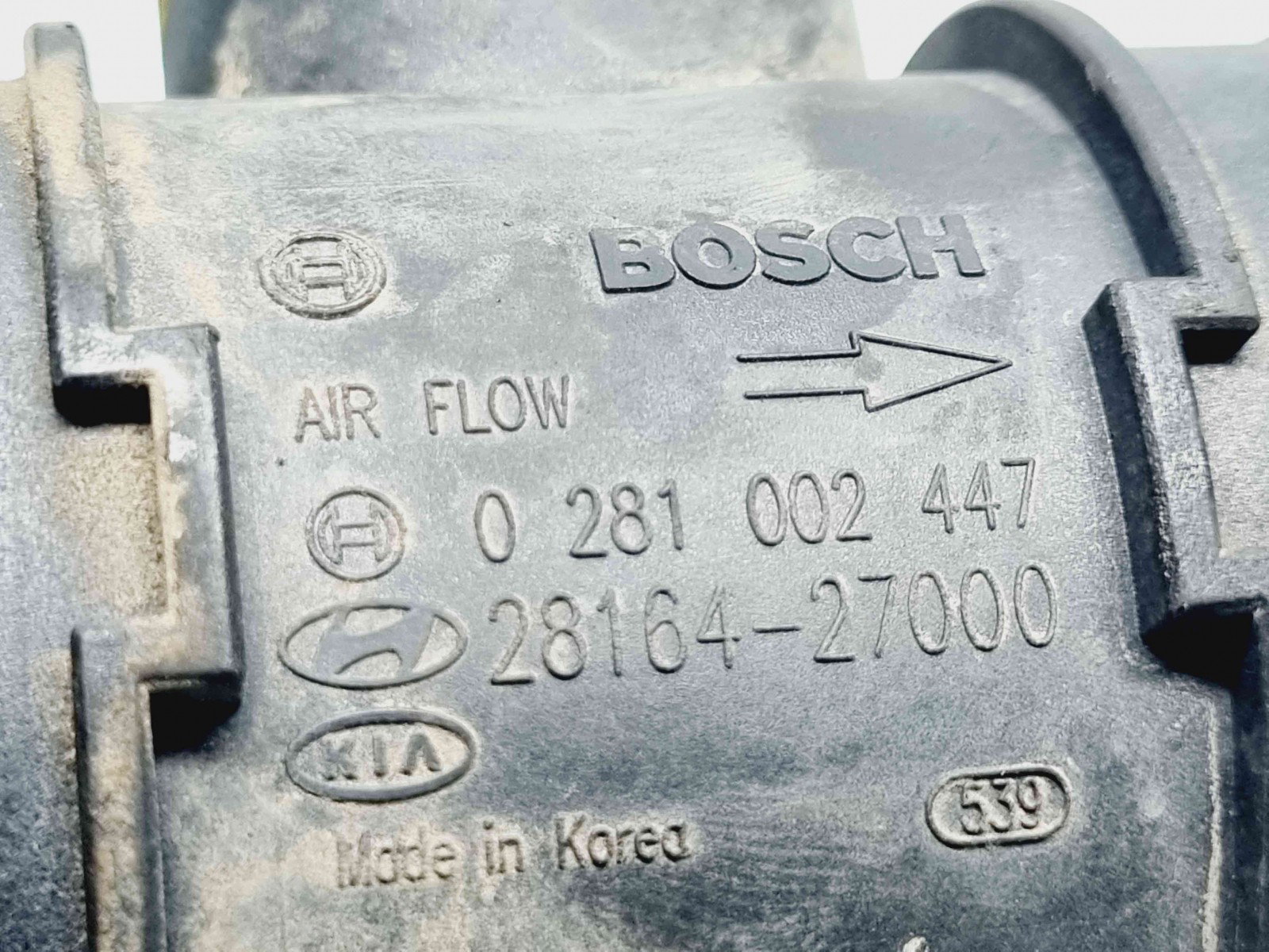 Debitmetru aer Hyundai Santa Fe 1 (SM) [Fabr 2000-2006] 28164-27000 n 0281002447 2.0 D4EA 83KW / 113CP 2.0 D4EA 83KW / 113CP - imagine 3