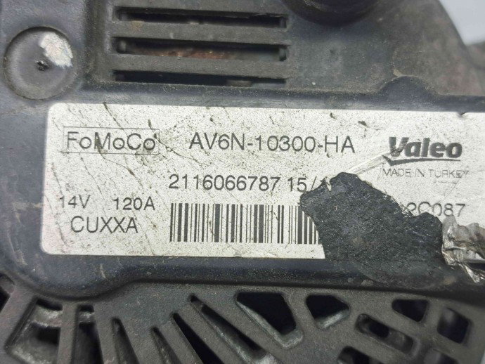 Alternator Ford Fiesta 6 [Fabr 2008-2019] AV6N-10300-HA 1.25 B 44KW / 60CP  