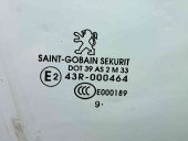 Geam usa dreapta fata Peugeot 207 (WA) Coupe  [Fabr 2006-2012] OEM