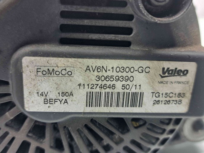 Alternator Ford Focus 3 (CB8) [Fabr 2011-2015] AV6N-10300-GC 1.6 TDCI DV6 85KW / 115CP  