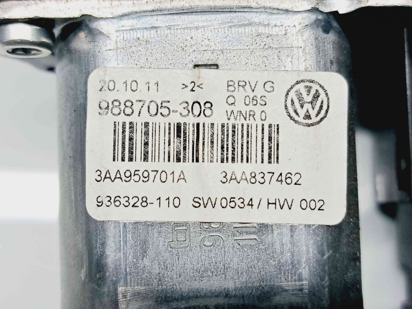 Motoras geam dreapta fata Volkswagen Passat B7 (365) Variant [Fabr 2010-2014] 988705-308/3C0959793C - imagine 2