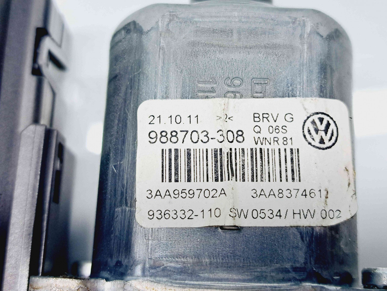 Motoras geam stanga fata Volkswagen Passat B7 (365) Variant [Fabr 2010-2014] 988703-308/3C0959792C - imagine 2