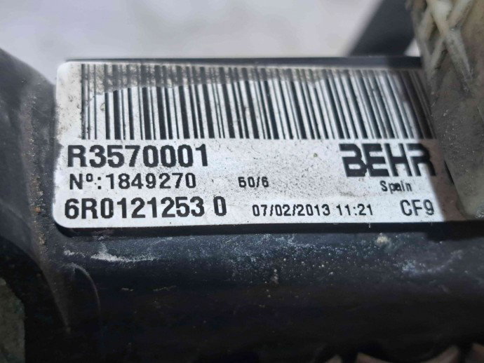 Radiator apa Skoda Rapid (NH3) [Fabr 2012-2019] 6R0121253O 1.6 TDI CAYC  