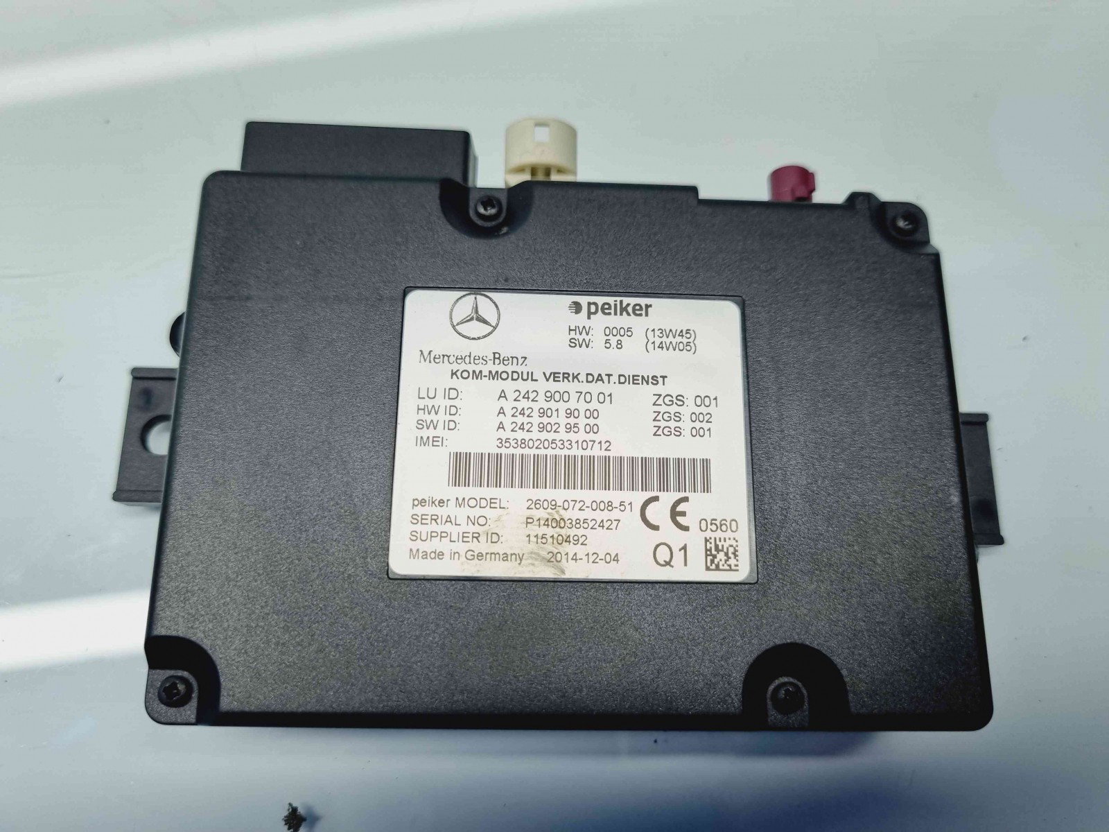 Modul multimedia Mercedes Clasa E Coupe (C207) [Fabr 2009-2016] A2429007001 - imagine 1