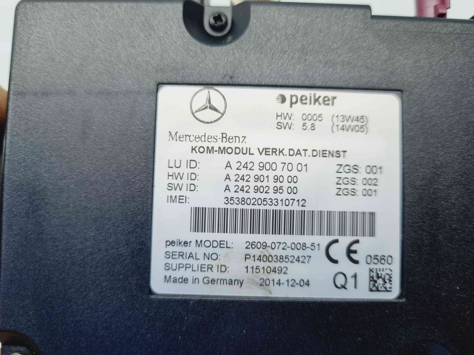 Modul multimedia Mercedes Clasa E Coupe (C207) [Fabr 2009-2016] A2429007001 - imagine 2