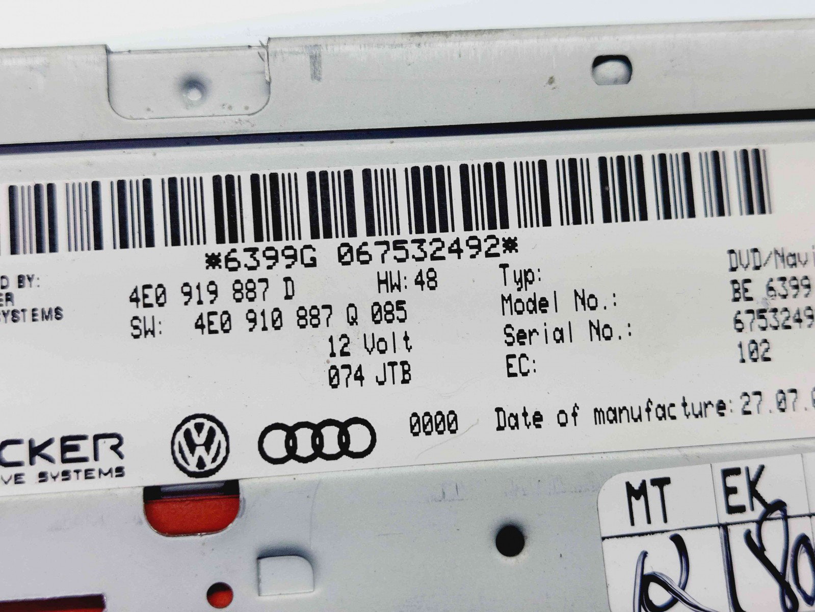 Unitate navigatie Audi Q7 (4LB) [Fabr 2006-2014] 4E0919887D - imagine 5