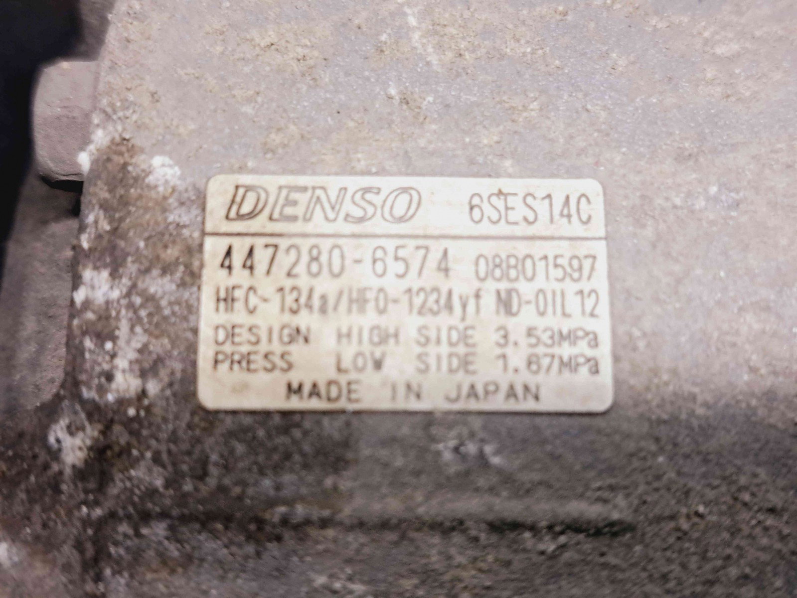 Compresor clima Toyota Corolla IX Sedan (ZRE1) [Fabr 2013-2019] 447280-6574 1.6 Benz 1ZRFAE 97KW / 132CP 1.6 Benz 1ZRFAE 97KW / 132CP - imagine 2