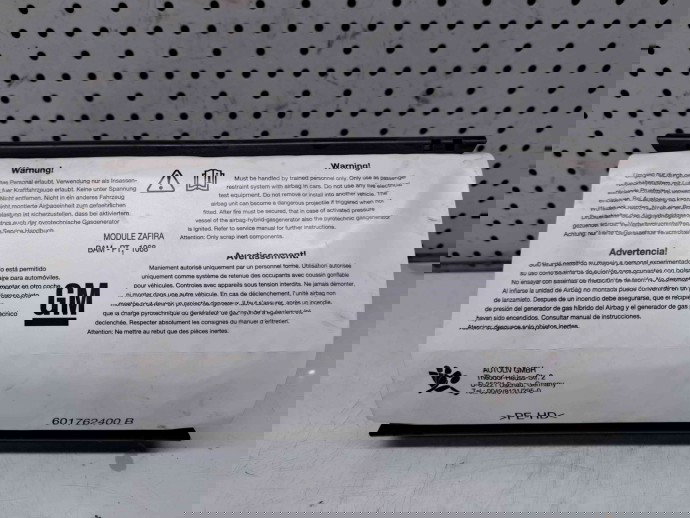  Airbag pasager Opel Zafira B (A05) [Fabr 2006-2011] 13111177