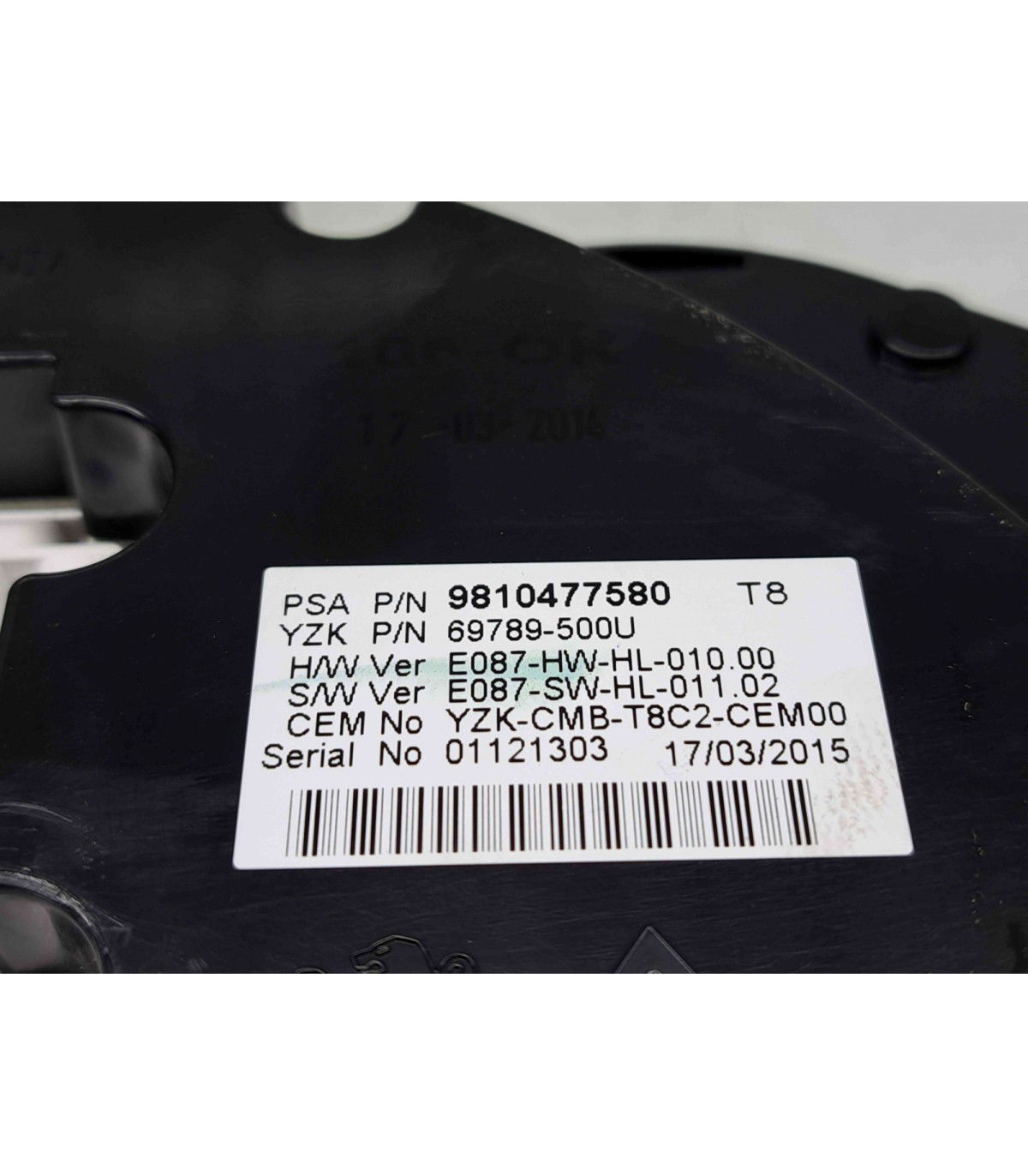 Ceas bord Peugeot 3008 [Fabr 2009-2016] 9810477580