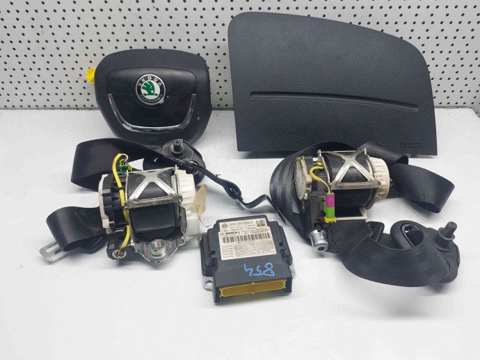 Kit airbag - Plansa bord Skoda Fabia 2 Combi (5J, 545) [Fabr 2007-2014] 6R0959655K/ 5J1880202  