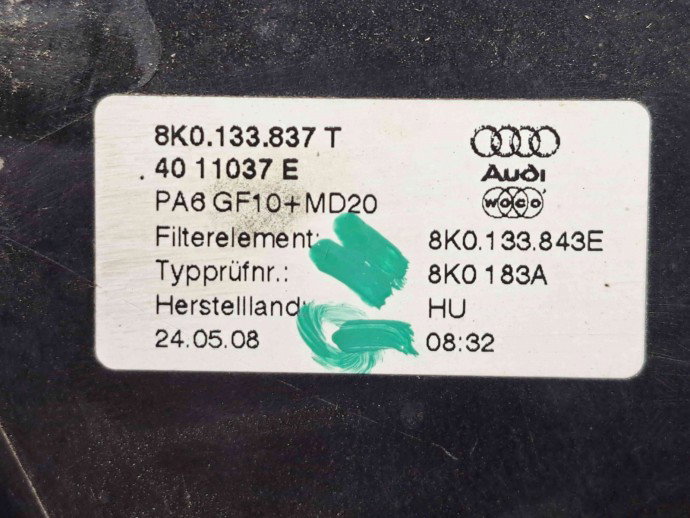 Carcasa filtru aer Audi A4 (8K5, B8) Avant [Fabr 2008-2015] 8K0133837T 2.0 TDI CAGA  