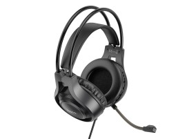 Casti gaming on-ear cu microfon Jack 3.5mm Hoco W106, negru