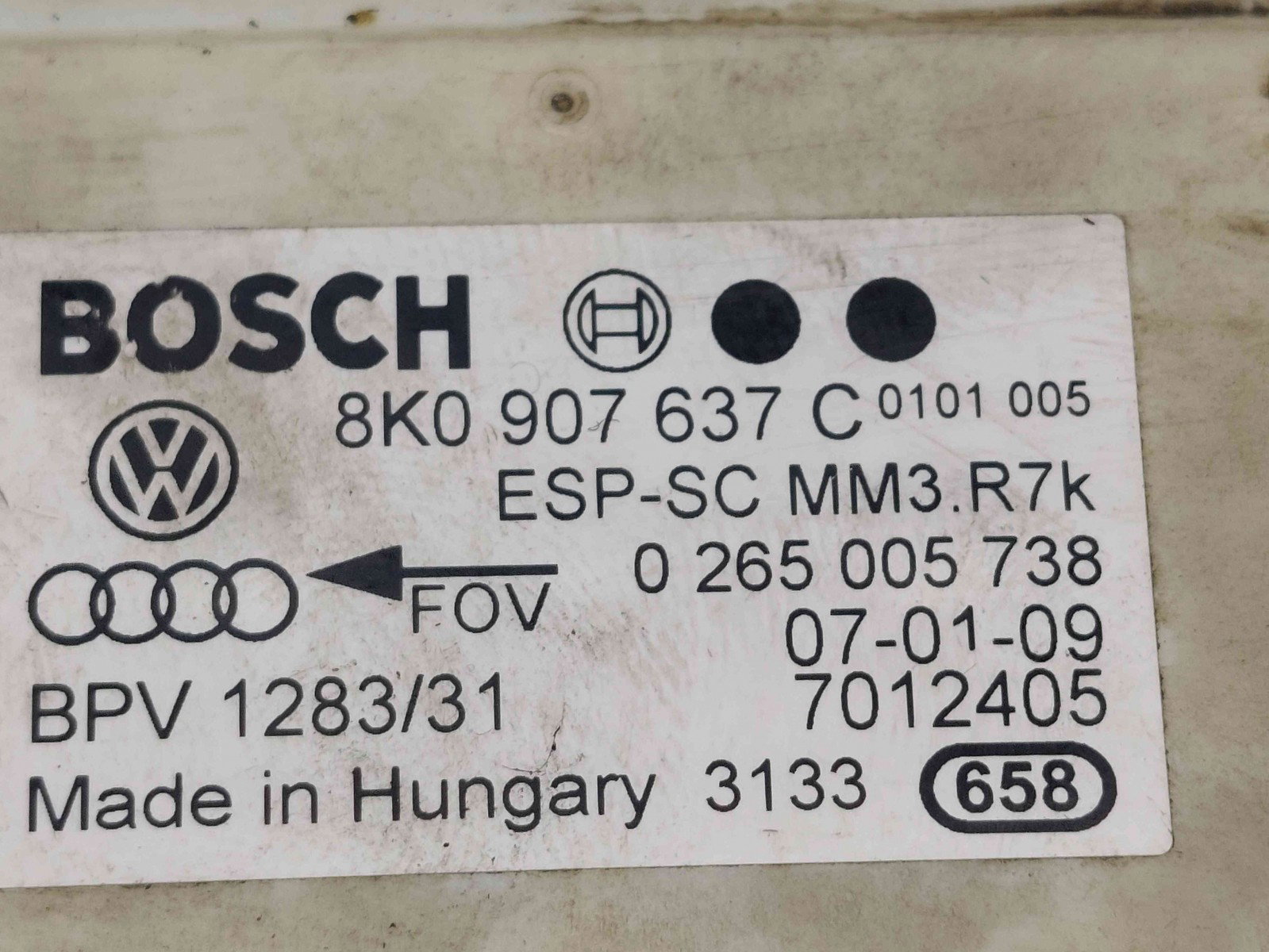 Modul ESP Audi A4 (8K2, B8) [Fabr 2008-2015] 8K0907637C - imagine 2