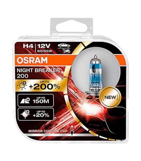 SET 2 BECURI 12V H4 60/55 W NIGHT BREAKER +200% OSRAM