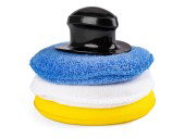 Set Bureti Pentru Curatare, Polisare Si Slefuire, 3 X 125 mm, cu maner