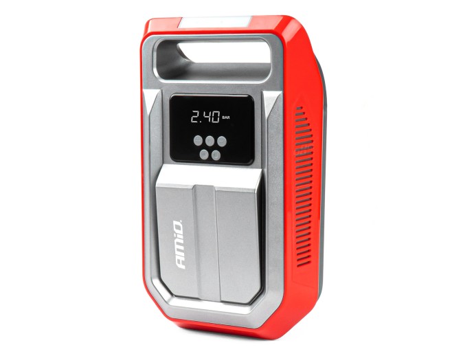 Compresor auto cu manometru digital si lanterna LED 12 V