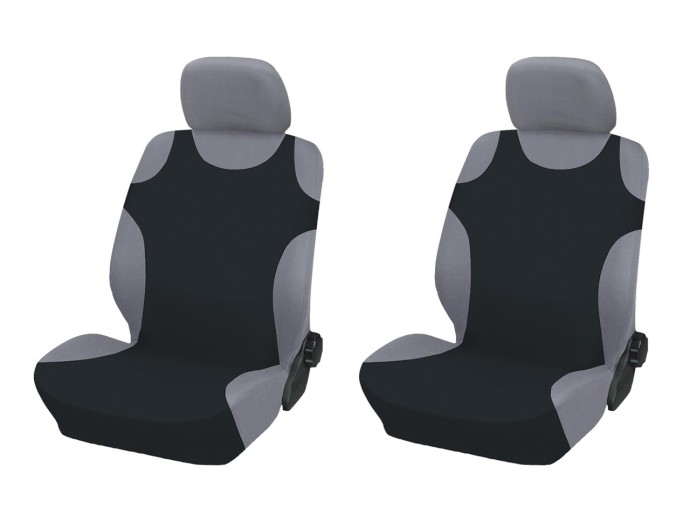 Set 2 huse scaun tip maieu - negru