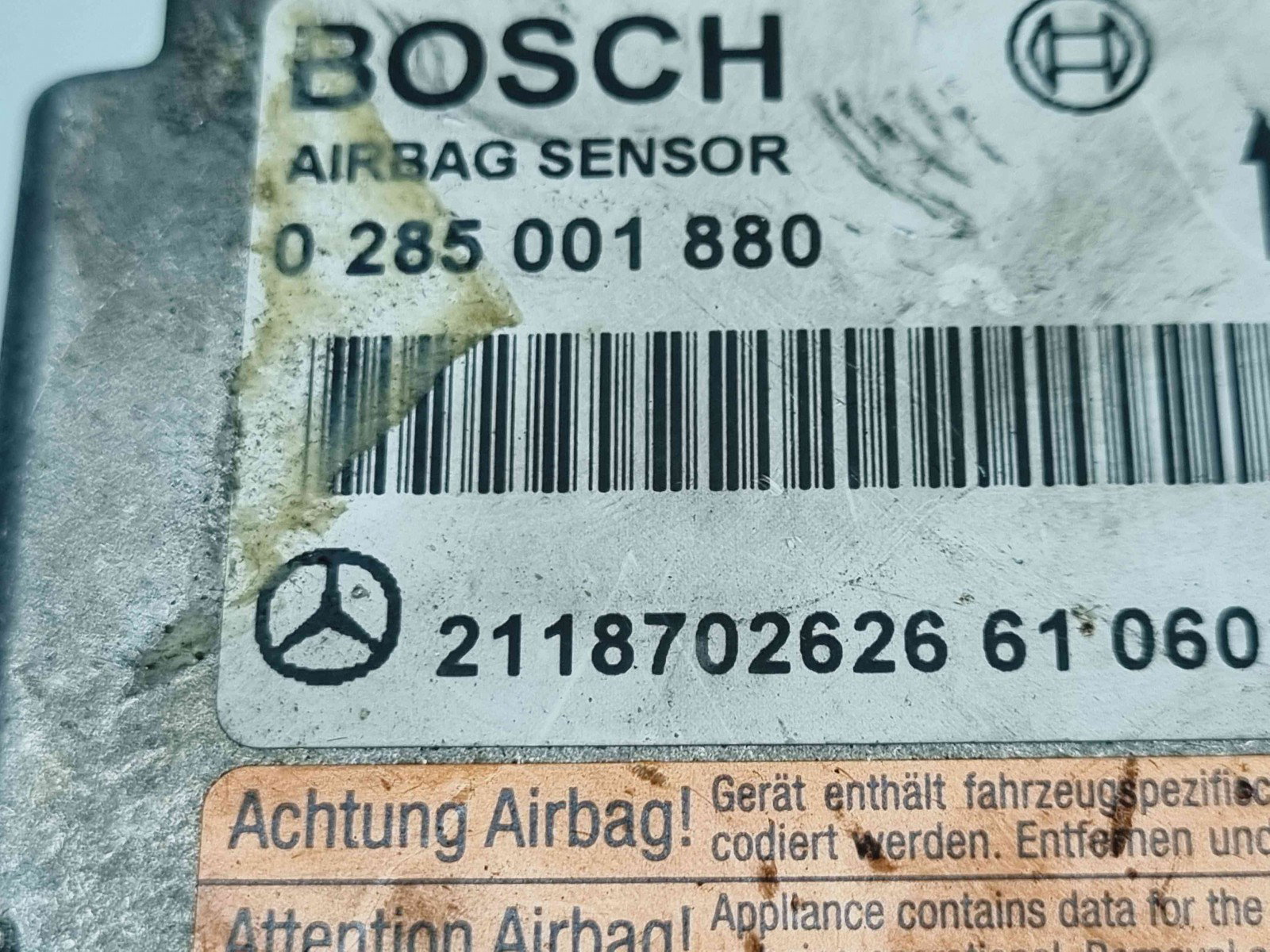 Calculator airbag Mercedes Clasa E (W211) [Fabr 2002-2009] 2118702626 2.2 CDI 125 2.2 CDI 125 - imagine 2