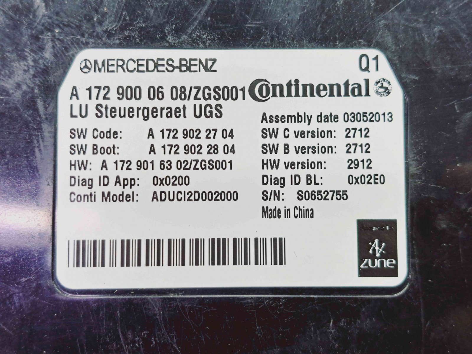 Modul confort Mercedes Clasa E (W212) Facelift AMG [Fabr 2009-2016] A1729000608 - imagine 3