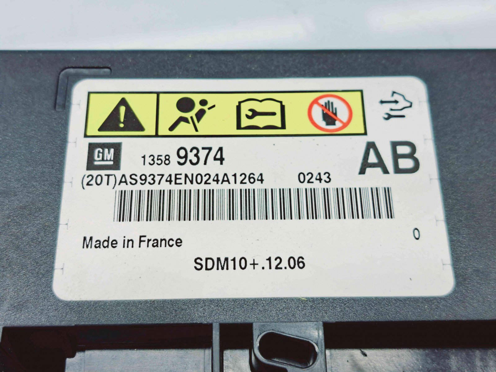 Calculator airbag Opel Astra J Coupe GTC [Fabr 2009-2015] 13589374 2.0 CDTI A20DTH 110KW / 150CP - imagine 3