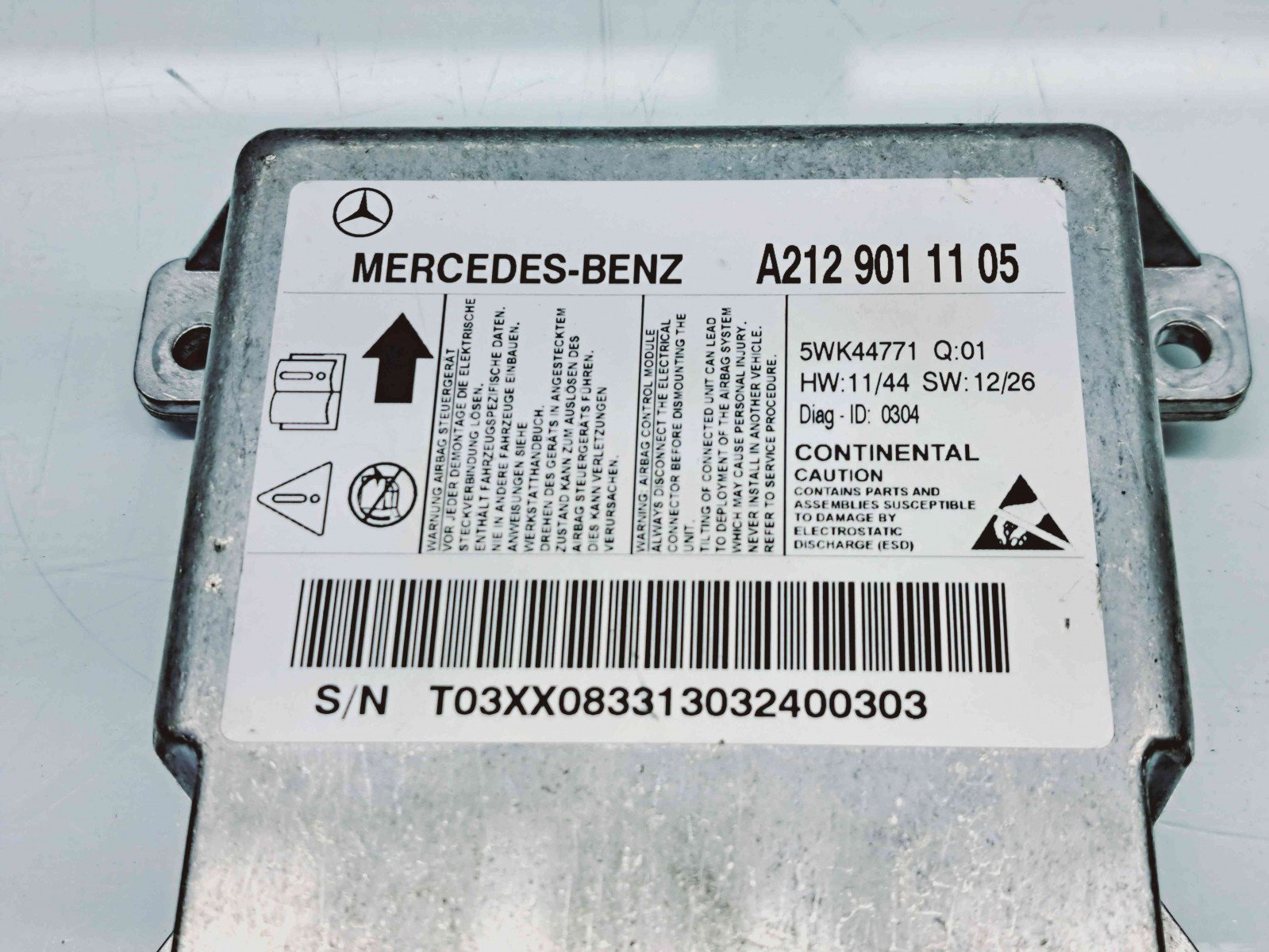 Calculator airbag Mercedes Clasa E (W212) Facelift AMG [Fabr 2009-2016] A2129011105 2.2 CDI 651924 143KW / 194CP - imagine 4