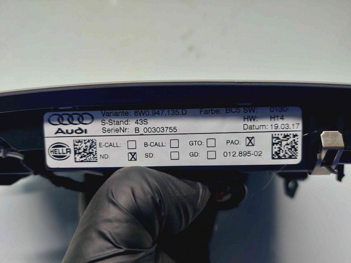  Plafoniera fata Audi A4 (8W2, B9) [Fabr 2015-2023] 8W0947135D