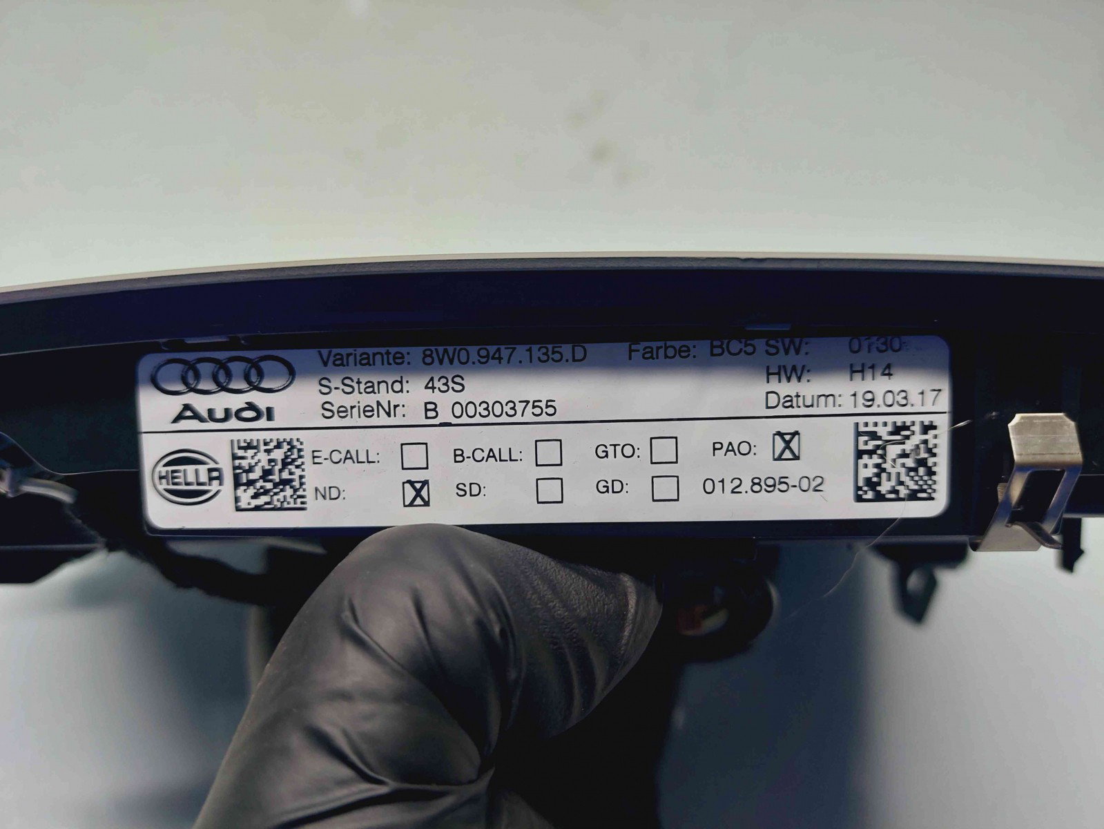 Plafoniera fata Audi A4 (8W2, B9) [Fabr 2015-2023] 8W0947135D - imagine 4