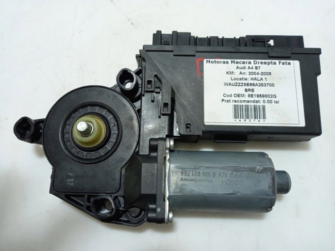 Motoras macara geam dreapta fata Audi A4 B7 2.0 TDI 8E1959802G 2004-2008