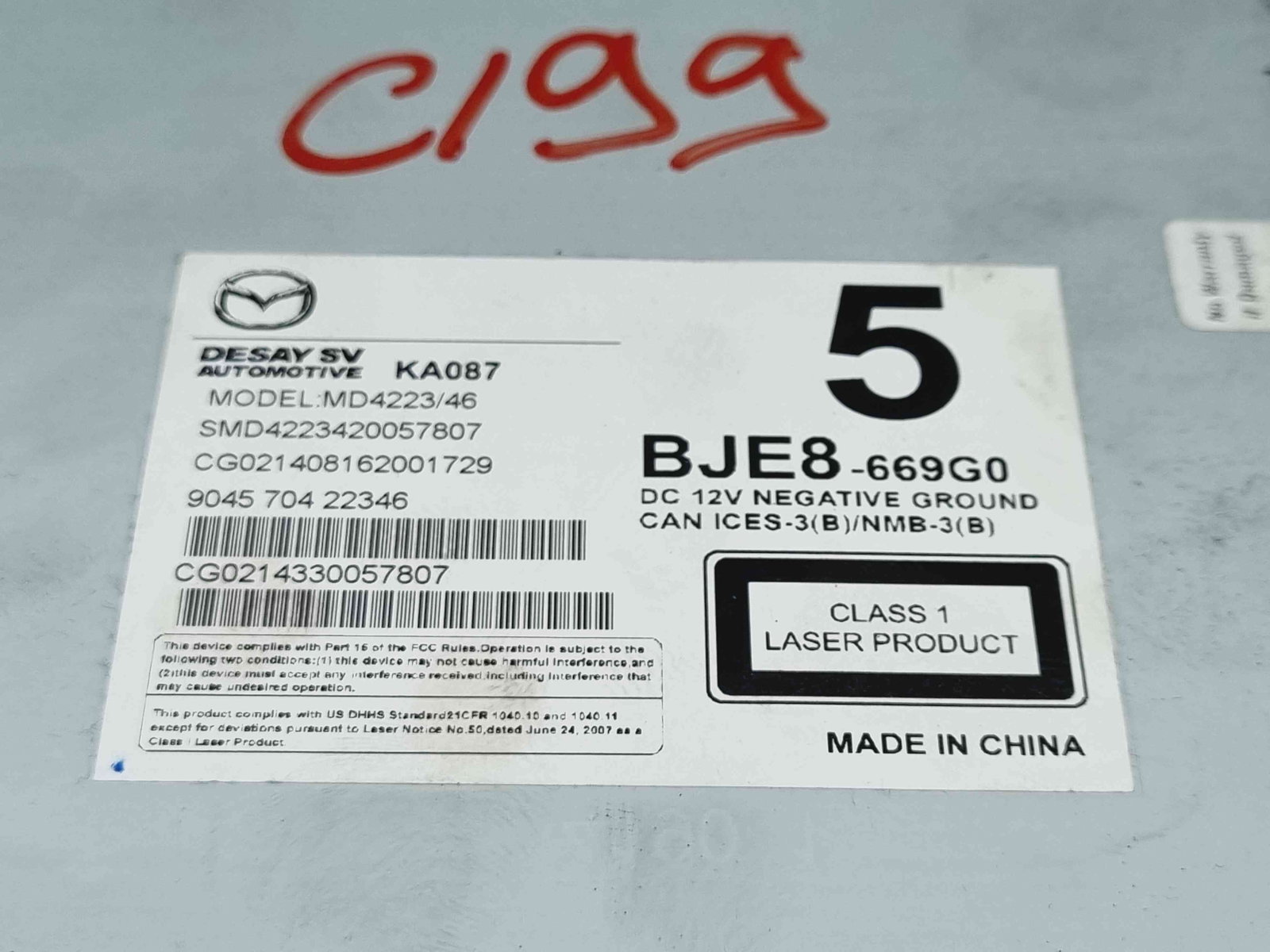 Radio CD MAZDA 3 Fastback [Fabr 2003-2009] BJE8-669G0 - imagine 2