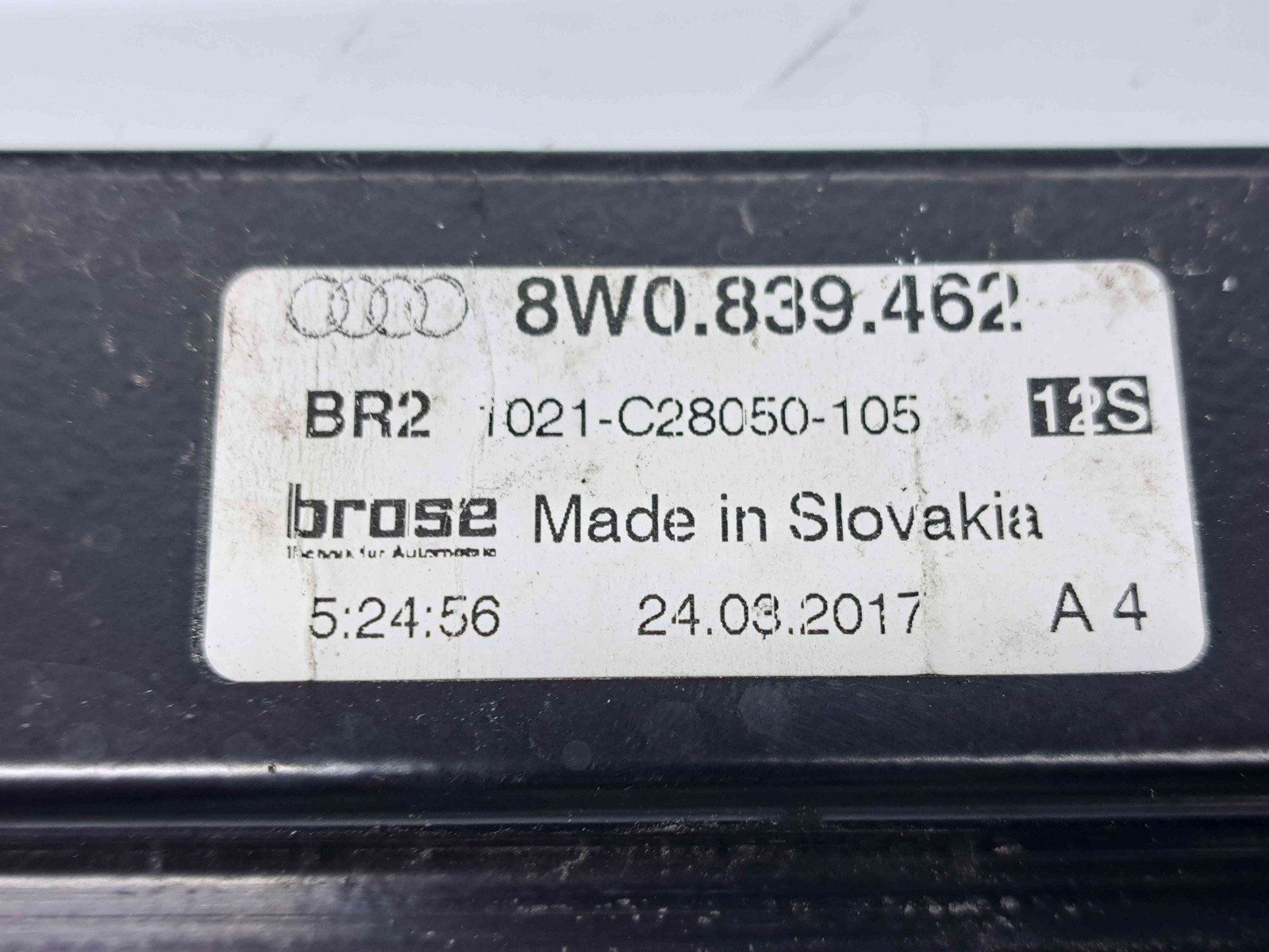 Macara electrica geam dreapta spate Audi A4 (8W2, B9) [Fabr 2015-2023] 8W0839462 - imagine 2