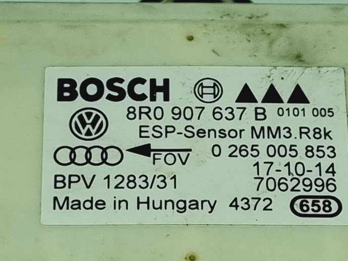  SENZOR ESP Audi A4 (8K2, B8.5) Facelift [Fabr 2008-2015] 8R0907637B | 0265005853