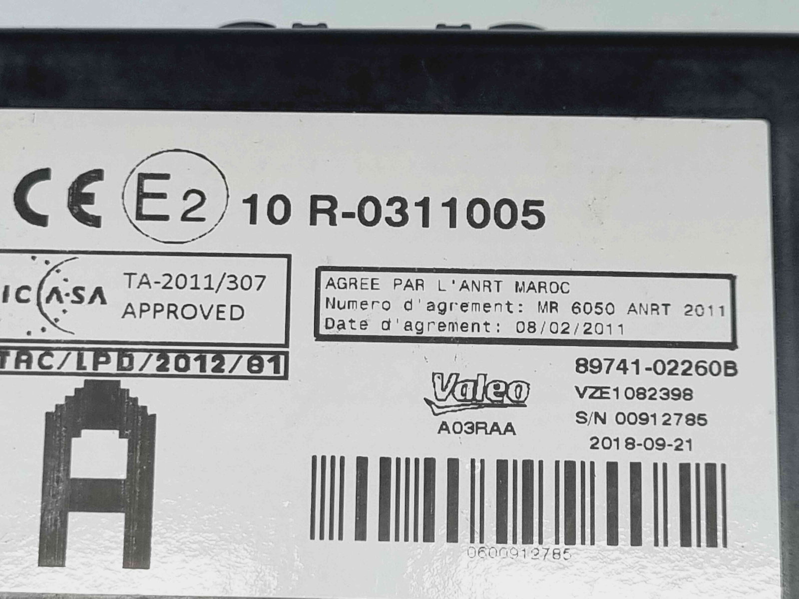 Modul confort Toyota Corolla IX Sedan (ZRE1) [Fabr 2013-2019] 89741-02260B - imagine 2