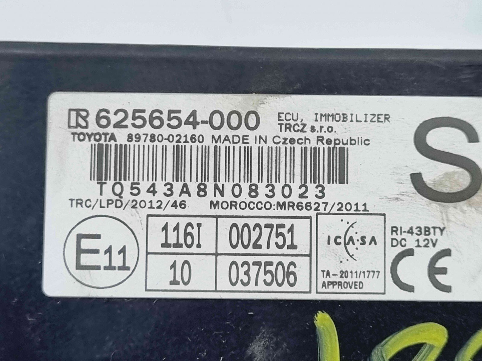 Modul confort Toyota Corolla IX Sedan (ZRE1) [Fabr 2013-2019] 89780-02160 - imagine 2