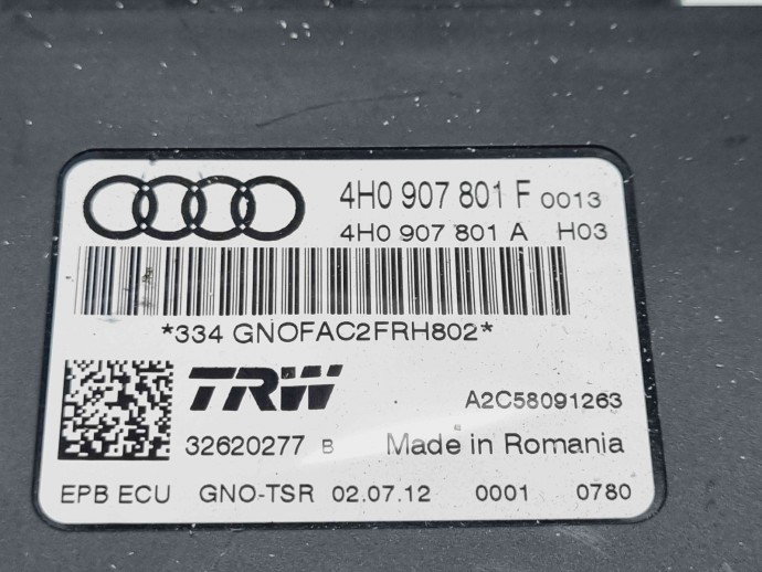 Calculator frana de mana Audi A8 D4 (4H2, 4H8, 4HC, 4HL) [Fabr 2009-2018] 4H0907801F 3.0 TDI CDTA 184KW / 252CP
