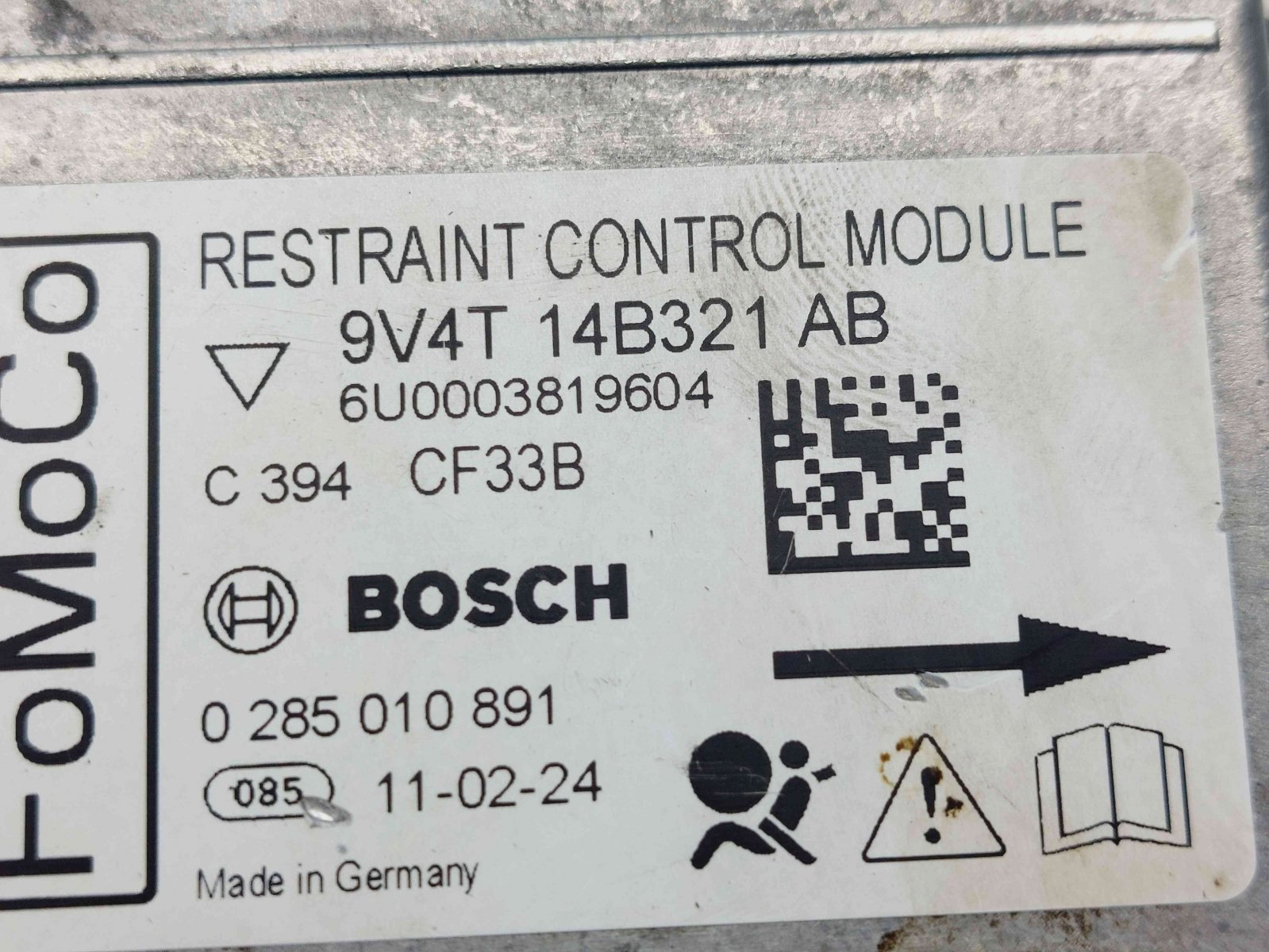 Calculator airbag Ford Kuga I [Fabr 2008-2012] 9V4T14B321AB 2.0 TDCI TXMA 120KW / 163CP - imagine 3