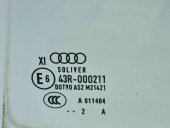 Geam usa stanga spate Audi A8 D4 (4H2, 4H8, 4HC, 4HL) [Fabr 2009-2018] OEM