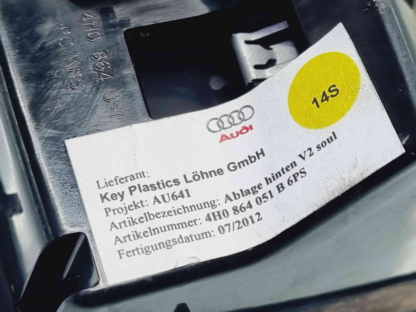 Scrumiera Audi A8 D4 (4H2, 4H8, 4HC, 4HL) [Fabr 2009-2018] 4H0864051B - imagine 4