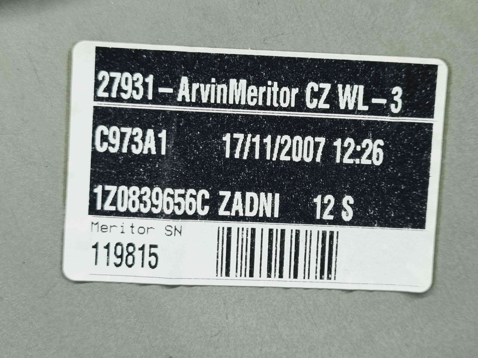 Macara electrica geam dreapta spate Skoda Octavia 2 Combi (1Z5) [Fabr 2004-2013] 1Z0839656C - imagine 2