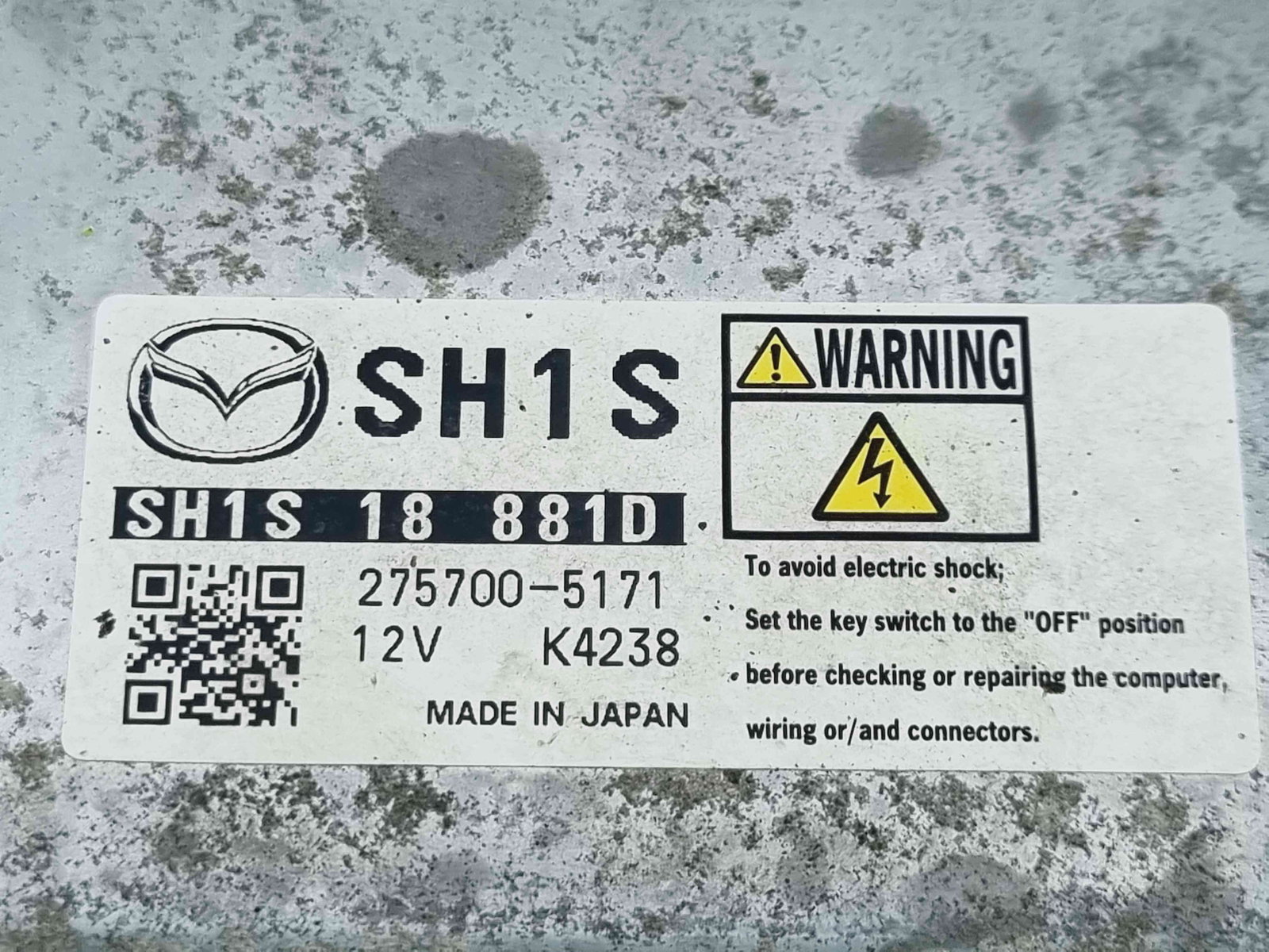 Calculator motor ECU MAZDA 6 (GJ1) [Fabr 2014-2021] SH1S-18881D n 275700-5171 2.2 SH 110KW / 140CP 2.2 SH 110KW / 140CP - imagine 2