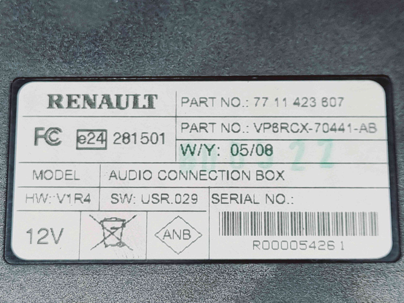 Conector auxiliar USB Renault Laguna 3 Combi [Fabr 2007-2015] 7711423607 - imagine 4