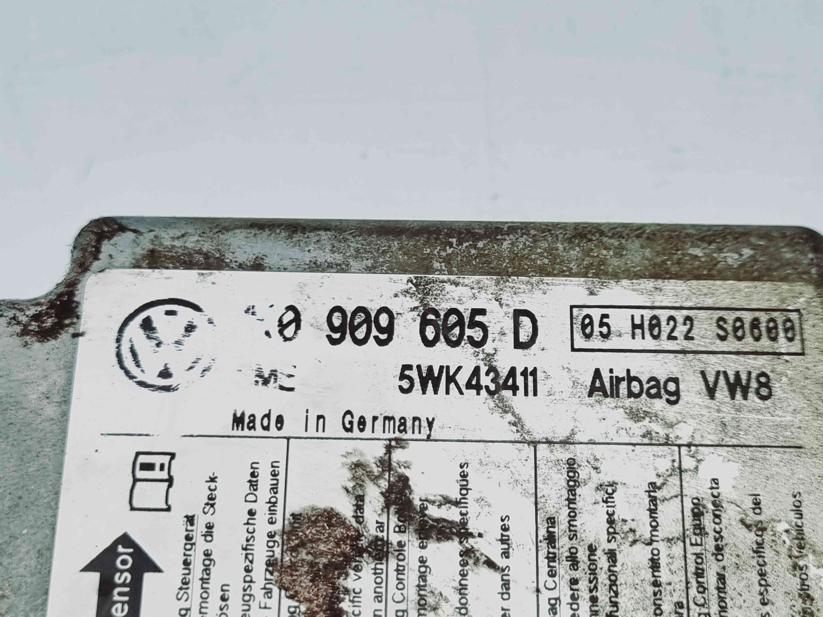 Calculator airbag Seat Altea (5P1) [Fabr 2004-2010] 1K0909605D 1.9 TDI BJB 77KW / 105CP 1.9 TDI BJB 77KW / 105CP - imagine 2